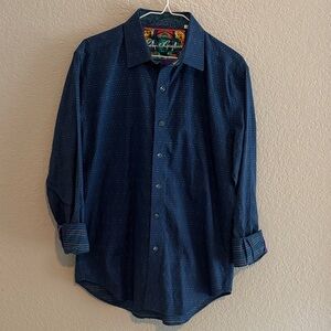 Robert Graham Blue Button-Up Shirt